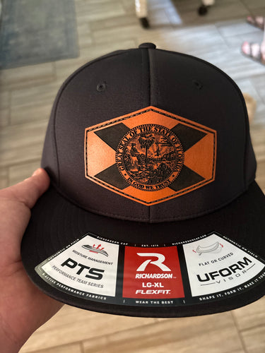 Treedem Sports Fitted Richardson Hats Florida Leather Patch Flag Logo