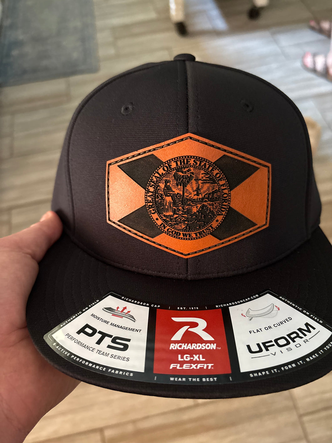 Treedem Sports Fitted Richardson Hats Florida Leather Patch Flag Logo