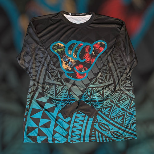 Treedem Hang Loose Tribal Teal Long Sleeve
