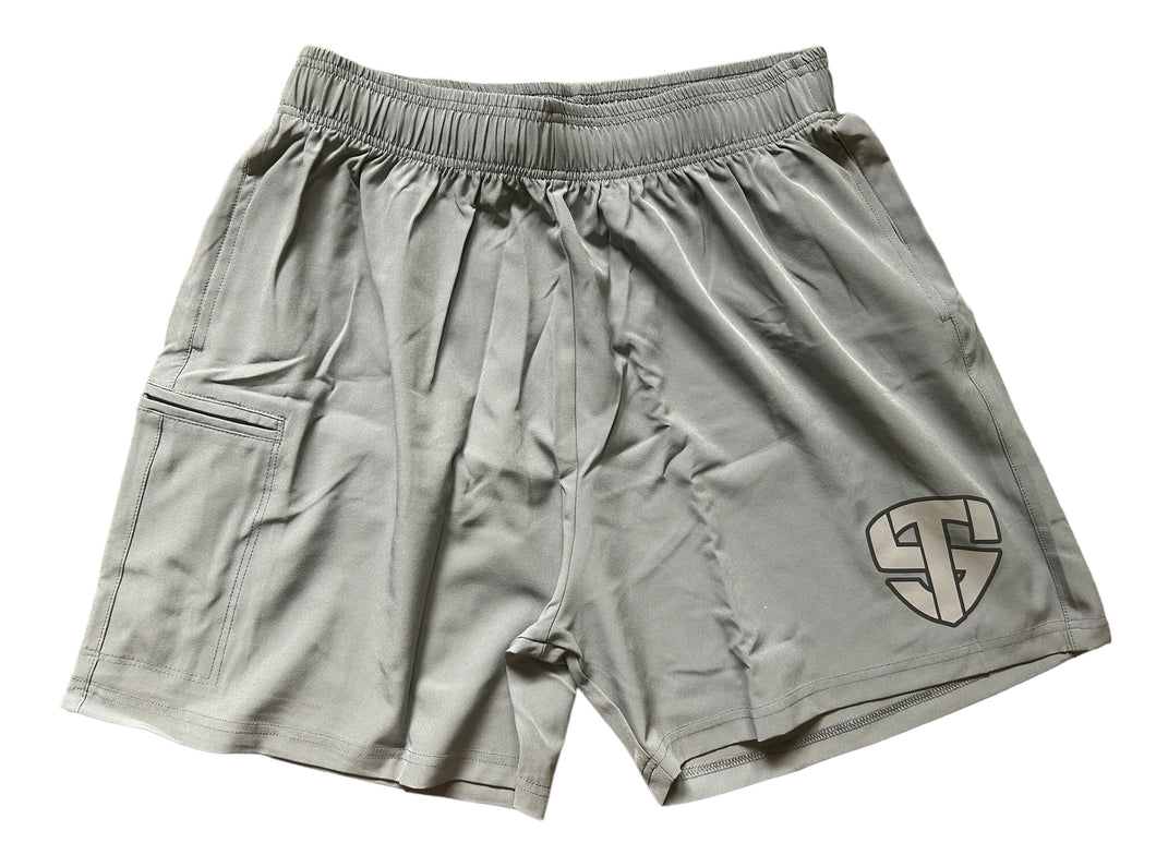 Grey Reflective Shield Shorts