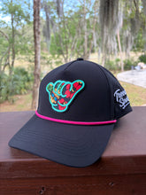 Load image into Gallery viewer, Aqua Angry Pineapple Snapback Hat