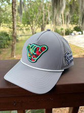 Load image into Gallery viewer, Angry Pineapple Snapback Grey Hat