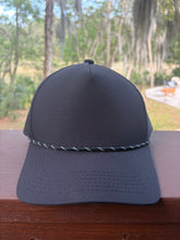 Load image into Gallery viewer, Black Hat with B&amp;W Rope Treedem 125R Snapback Blank
