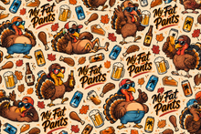 Load image into Gallery viewer, Microfiber Thanksgiving Fat Turkey Pants - PREORDER!