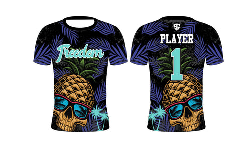 Island Vibes Giant Pineapple Skull Treedem Full Dye Jersey