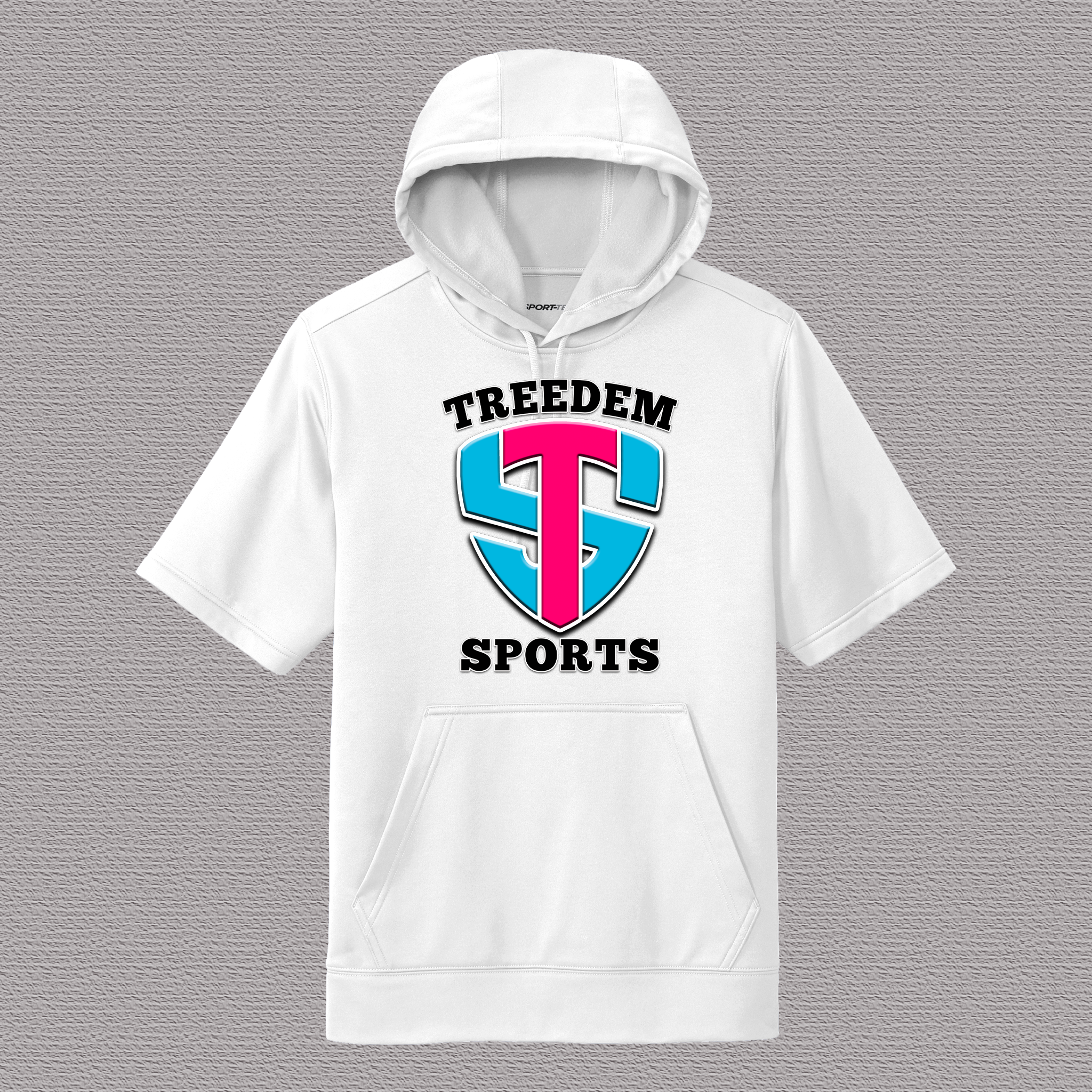 Short sleeve sports cheap hoodie